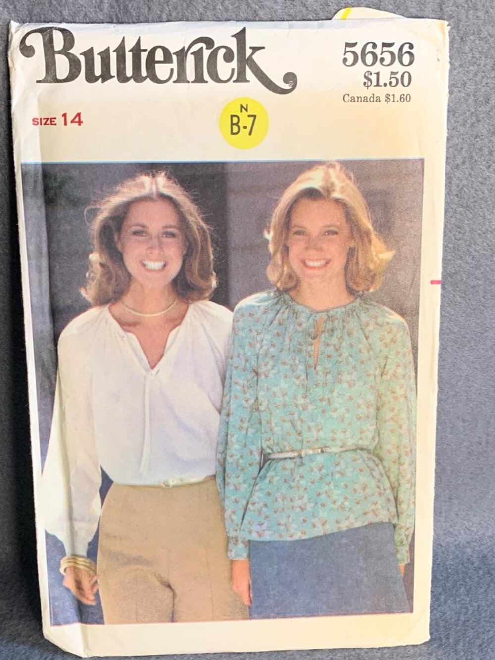 Butterick Misses Blouse Shirt Sewing Pattern Size 14 5656 - uncut